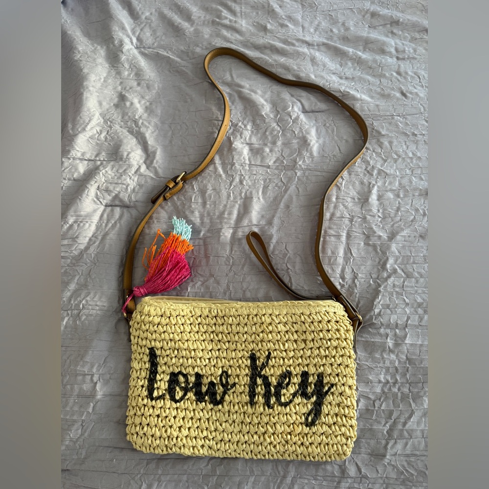 INC International Concepts -Straw Crossbody Bag “Low Key" - Fun! Quirky! Cute!
